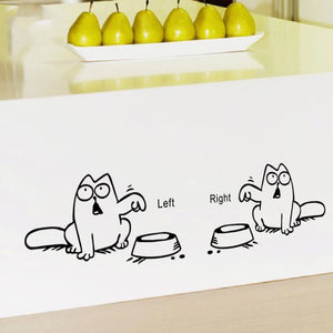 Left Right newest FUNNY cat need food home decor