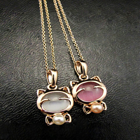 Fashion Jewelry Lucky Cat Necklace Ladies