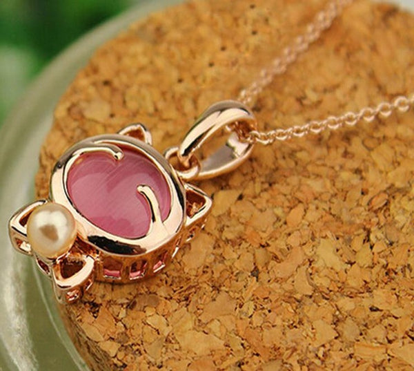 Fashion Jewelry Lucky Cat Necklace Ladies