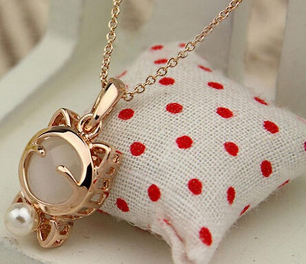 Fashion Jewelry Lucky Cat Necklace Ladies