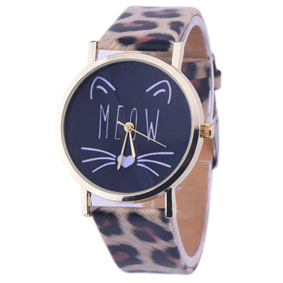 Cute Cat Meow Watch for Women