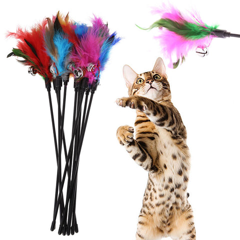 5Pcs Cat Toys Soft Bell Rod