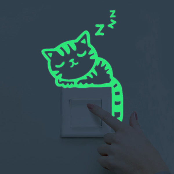 New Luminous Sticker Wall Decoration cats dogs