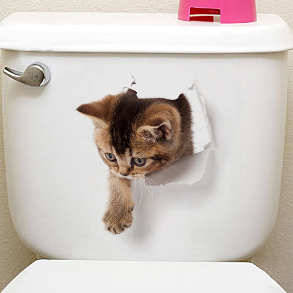 Cat Dog 3D Wall Sticker