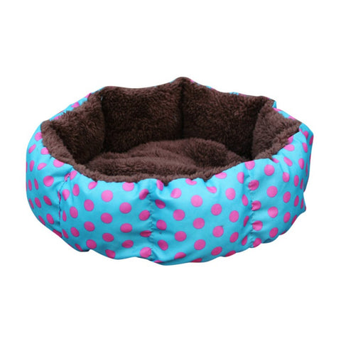 Colorful Leopard Print Pet Cat and Dog Bed Pink Blue Yellowish brown