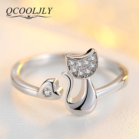 Adjustable Cat Ring for Womens