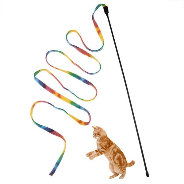 Cat Toys Cute Funny Colorful Rod Teaser