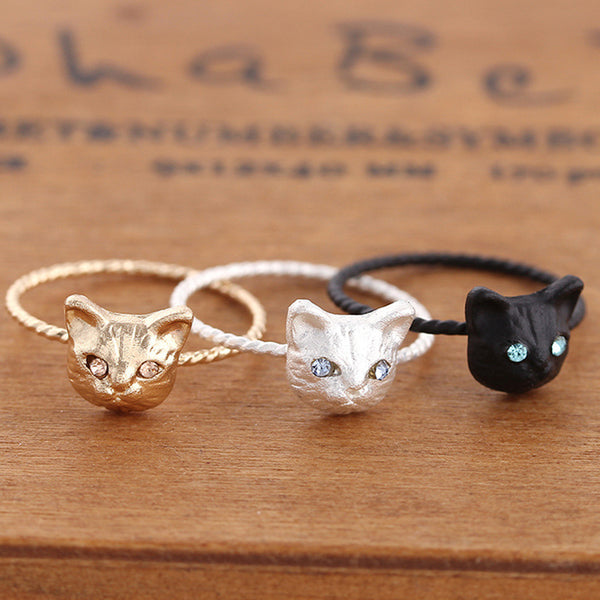 Hot Sale 1PC Cute Popular Hot Golden Women Ring Cat