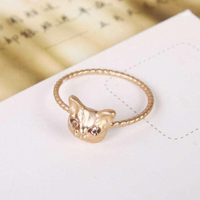 Hot Sale 1PC Cute Popular Hot Golden Women Ring Cat