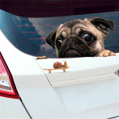 3D FUNNY DOG STICKER FOR CAR