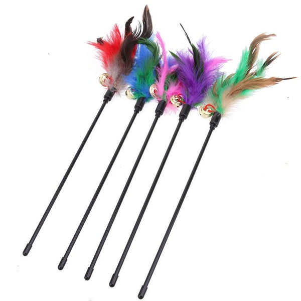 5Pcs Cat Toys Soft Bell Rod