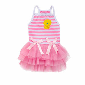 2020 Sweet Pet Cotton Striped Princess Dresses Dog / Cat