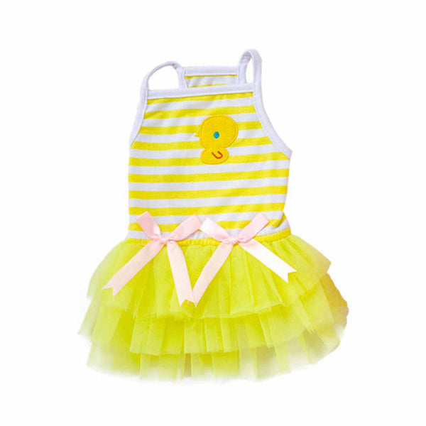 2020 Sweet Pet Cotton Striped Princess Dresses Dog / Cat