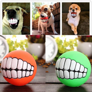 Funny Dog Ball Teeth Toy