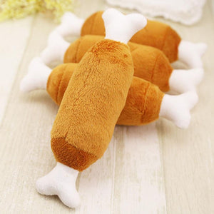 Hot Pet Dog Cat Chicken Legs Plush Tosy Interactive Sound