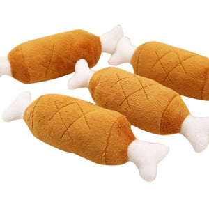 Hot Pet Dog Cat Chicken Legs Plush Tosy Interactive Sound